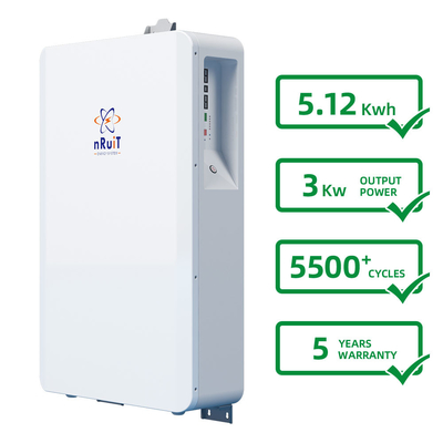 3000W DOD 90% 6000 μπαταριών λίθιου μπαταριών 5kw σπιτιών ιονικοί κύκλοι
