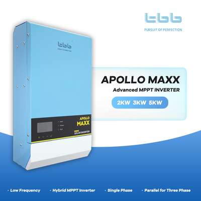 Υβριδικός ηλιακός αναστροφέας 5KW 24V 2KW 3KW 48V 5KW άφιξης 90A MPPT TBB απόλλωνας Maxx