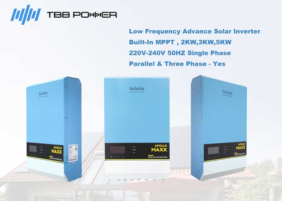 Υβριδικός ηλιακός αναστροφέας 5KW 24V 2KW 3KW 48V 5KW άφιξης 90A MPPT TBB απόλλωνας Maxx