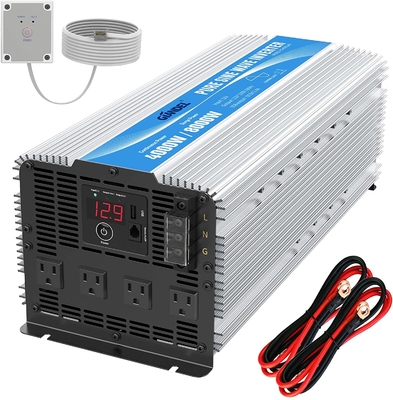 Βαρέων καθηκόντων 12V 2.4A των υβριδικών ηλιακών οδηγήσεων αναστροφέων αναστροφέας δύναμης κυμάτων ημιτόνου 4000W καθαρός