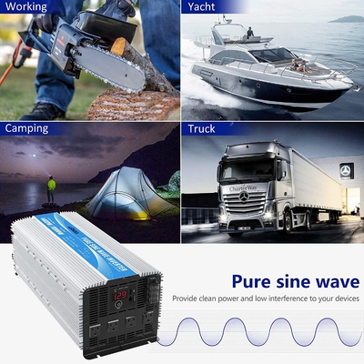 Βαρέων καθηκόντων 12V 2.4A των υβριδικών ηλιακών οδηγήσεων αναστροφέων αναστροφέας δύναμης κυμάτων ημιτόνου 4000W καθαρός