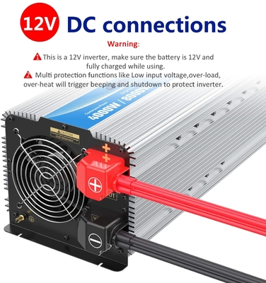 Βαρέων καθηκόντων 12V 2.4A των υβριδικών ηλιακών οδηγήσεων αναστροφέων αναστροφέας δύναμης κυμάτων ημιτόνου 4000W καθαρός